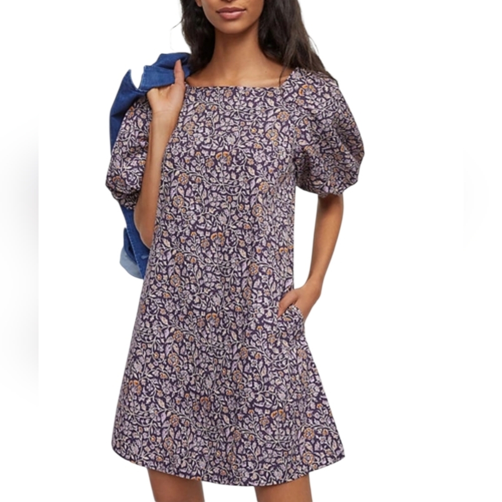 NWOT, Anthropologie, Elke Ditsy Swing Floral Cotton Dress Size XL